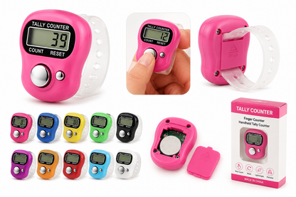 Mini Digital Tally Counter Finger Ring | Electronic Chanting Count Machine for Mantra Jap, Meditation, Prayer & Cricket Umpire